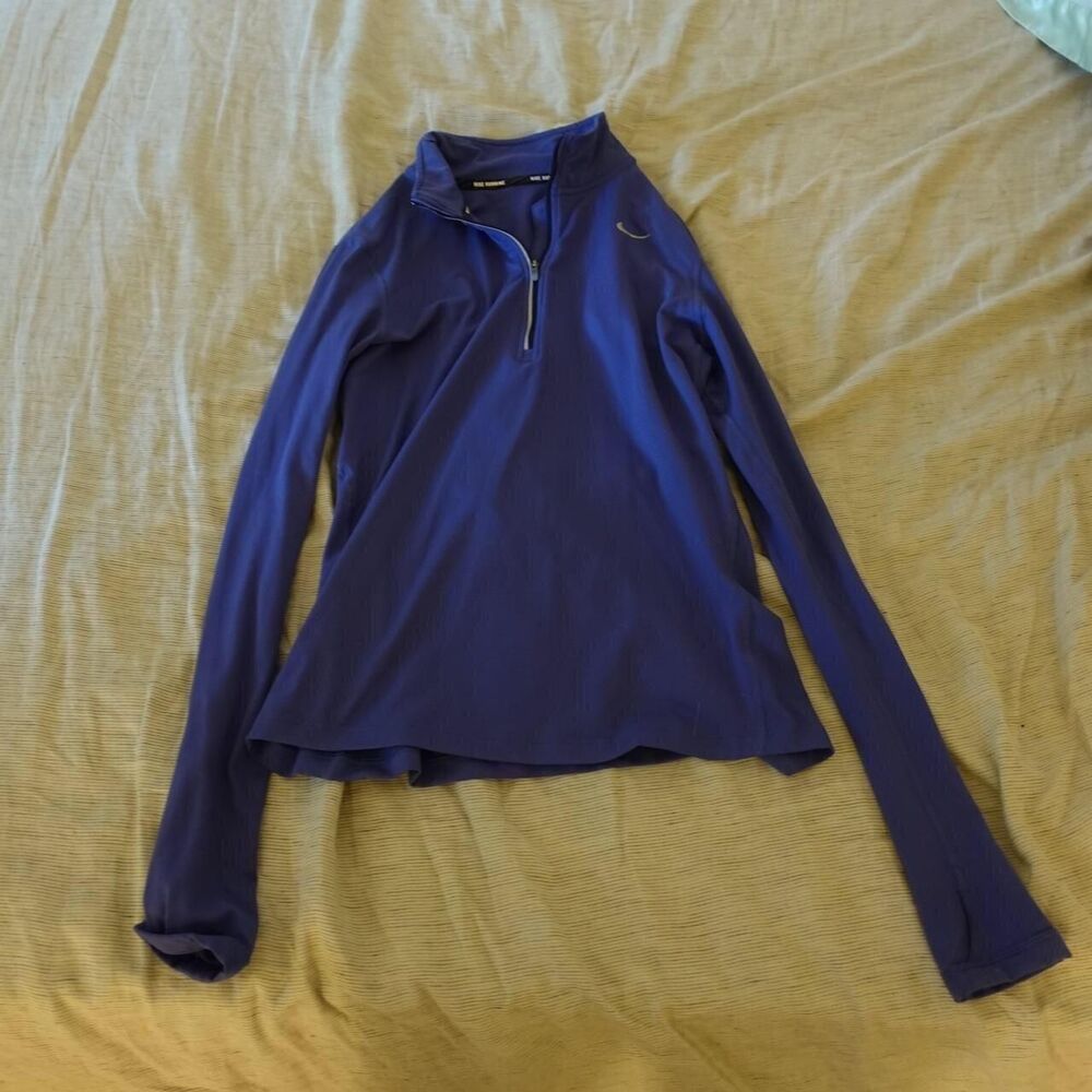 Nike Purple Dri-Fit Running Zip-Up
